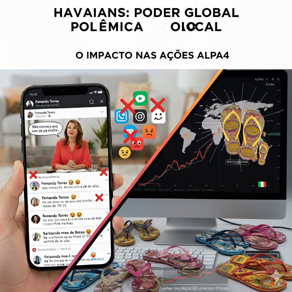 Ações da Havaianas (ALPA4) sobem ou descem após polêmica com Fernanda Torres? Confira os números
