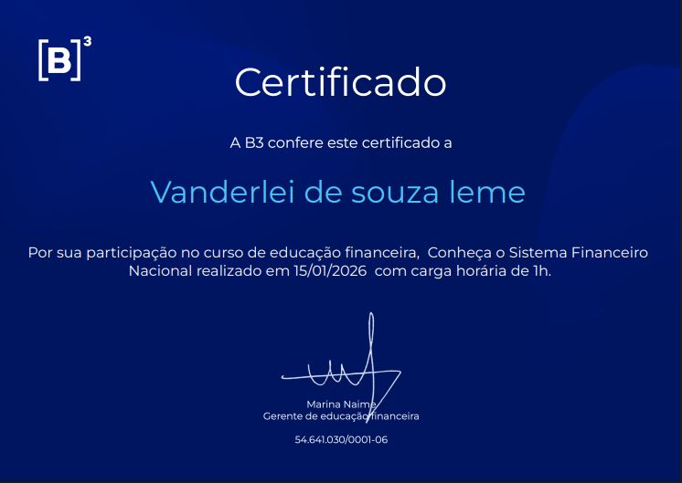 Certificação - Sistema Financeiro 